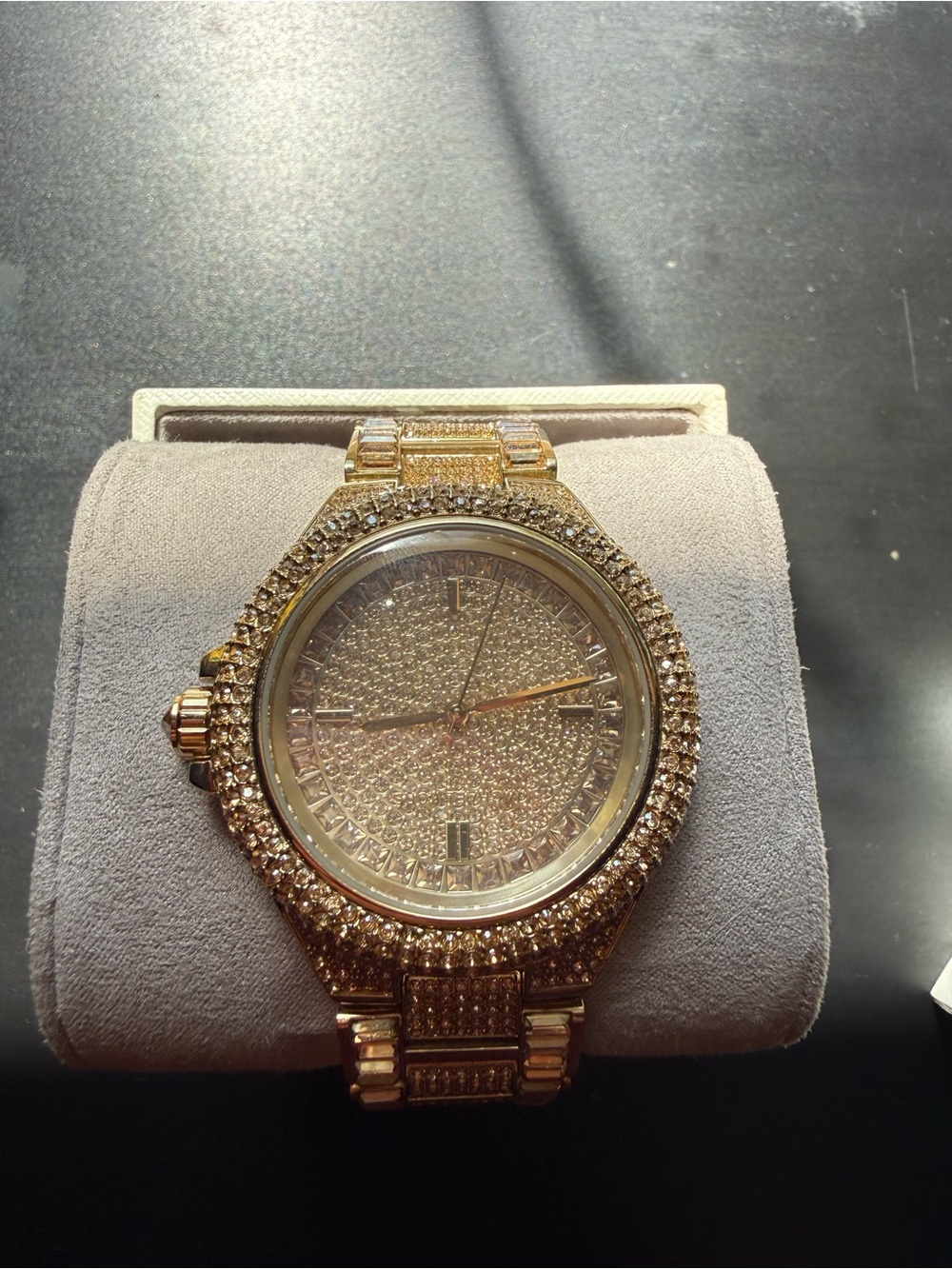 Gold-Tone Crystal Michael Kors watch